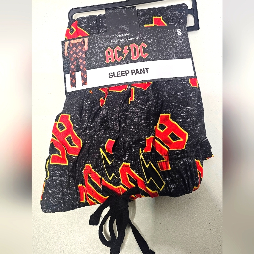 AC/DC Sleep Pants with Red and Yellow Logo
